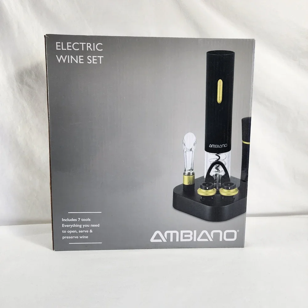 Electric Wine‎ Automatic Opener Set Gift Aerator Foil Cutter Preserver Corkscrew